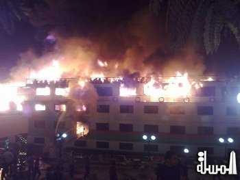 حريق يلتهم فندق روزيتا السياحي العائم ببني سويف