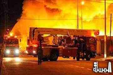 خسائر بملايين الجنيهات بسبب حريق سوق ليبيا بمرسى مطروح