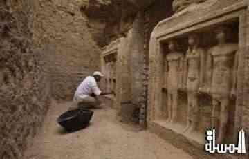 اكتشاف فناء مقبرة لأميرة فرعونية جنوب أبوصير