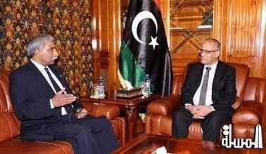 رئيس وزراء ليبيا يبحث التعاون المشترك مع سفير باكستان