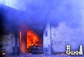 إشعال النيران في مقر الامن الوطنى ببورسعيد