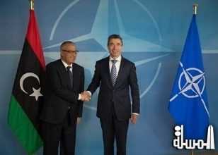 زيدان يبحث سبل التعاون المشترك بين ليبيا وحلف الناتو