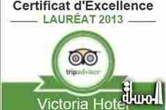 TripAdvisor Certificate of Excellence awards Hotel Victoria on Reunion Island