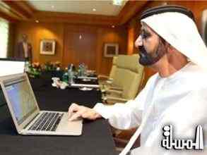 محمد بن راشد يطلق مشروع التجول الافتراضي في برج خليفة