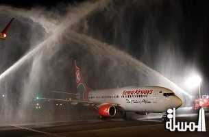 مطار أبوظبي يستقبل أول رحلة للخطوط الجوية الكينية