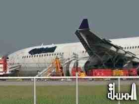 14 جريحا بانزلاق طائرة من مدرج مطار بانكوك
