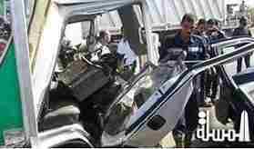 مصرع  وإصابة 32 شخص في تصادم أتوبيس سياحي بسيارة نقل ببني سويف‏