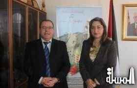 وزيرة سياحة فلسطين تبحث مع سفير قبرص التعاون المشترك