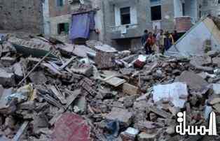 انهيار عقار بمدينة نصر وقوات الحماية المدنية تحاول انقاذ الضحايا