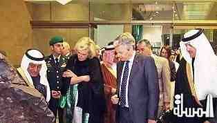 Princess Astrid of Belgium meets with Prince Sultan and visits the National Museum