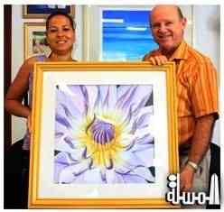 Rita Morel of Praslin has made her selection and decided on a sentimental piece to be exhibited as part of the National Arts Collection of Seychelles