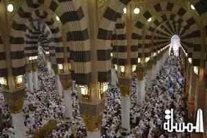 المسجد النبوى استقبل 700 ألف حاج أمس فى صلاة الجمعة
