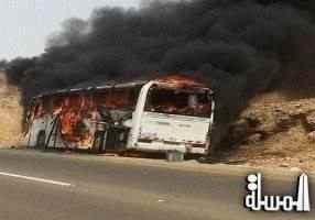 مقتل 16 طالباً حرقاً وإصابة 18 في حادث سير بمحافظة البحيرة