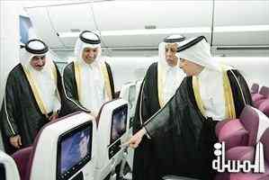 نائب رئيس الوزراء يُدشّن طائرة الخطوط القطرية إيرباص «A350 XWB»
