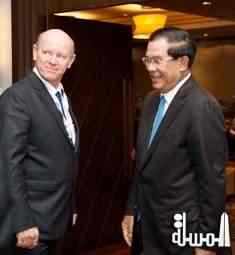 Prime Minister of Cambodia meets  St.Ange at UNWTO & UNESCO World Conference on Tourism and Culture