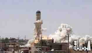 داعش يفجرون مسجدا يعود للقرن السابع الهجرى فى الموصل