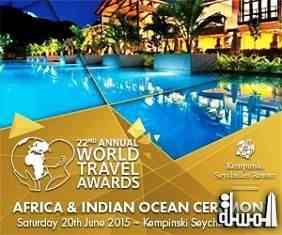 World Travel Awards Africa & Indian Ocean Gala Ceremony 2015 will be held in Seychelles be held at Kempinksi Resort, on 20th June