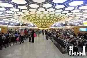23.3 % نمو عدد المسافرين بمطار أبوظبي خلال شهر يوليو الماضى