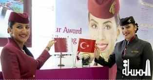 الخطوط الجوية القطرية تستعرض علاقتها مع تركيا بمعرض التكنولوجيا