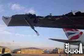 طائرة ركاب بريطانية تتعرض لحادث على مدرج بمطار جوهانسبرج