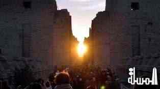 الأقصر تحتفل بفعاليات ظاهرة تعامد الشمس علي معبد الكرنك