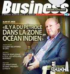 Alain St.Ange, the Tourism Minister of Seychelles makes the Cover of the Glossy Business Magazine of the Indian Ocean