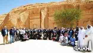 Heads of diplomatic missions along with their families visit historical sites in Al Ula