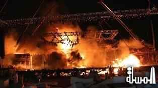 بالفيديو.. أكثر من 100 قتيل فى حريق معبد بالهندي
