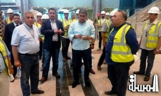 شريف فتحى يطمئن ميدانيا على الاعمال الانشائية الجديدة لمبنى الركاب 2 بمطار القاهرة