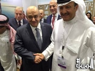 رئيس هيئة سياحة السعودية يزور الجناح المصرى بمعرض سوق السفر