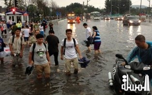 نزوح 16 مليون شخص بسبب الامطار الغزيرة فى الصين