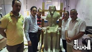 المتحف المصرى الكبير يفحص الملك منكاروع للبدء فى ترميمه