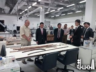 رئيس البرلمان الياباني للشئون الخارجية يتفقد مشروع المتحف المصري الكبير