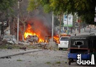 سقوط عدد من الضحايا اثر هجوم سيارة مفخخة على احد فنادق مقديشو