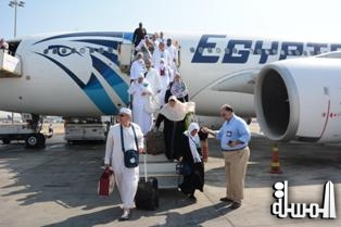 مصر للطيران تنقل اليوم 6000 حاج علي متن 24 رحلة جوية