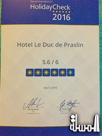 HOTEL LE DUC DE PRASLIN OF THE SEYCHELLES SINGLED OUT FOR HOLIDAYCHECK AWARDS 2016