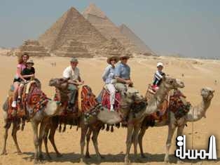 51.2 % تراجع أعداد السائحين الى مصر بالنصف الاول