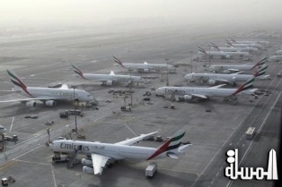 توقف الملاحة الجوية في مطار دبي الدولي لفترة قصيرة