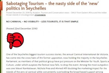 Sabotaging Tourism – the nasty side of the ‘new’ politics in Seychelles