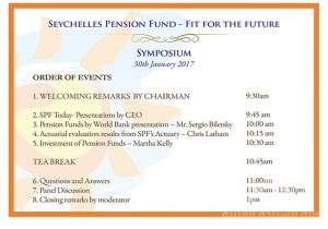 Seychelles Pension Fund organising a Symposium including World Bank presentation