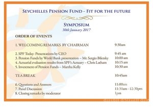 Seychelles Pension Fund organising a Symposium including World Bank presentation