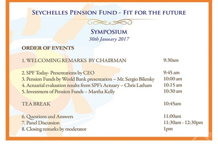 Seychelles Pension Fund organising a Symposium including World Bank presentation