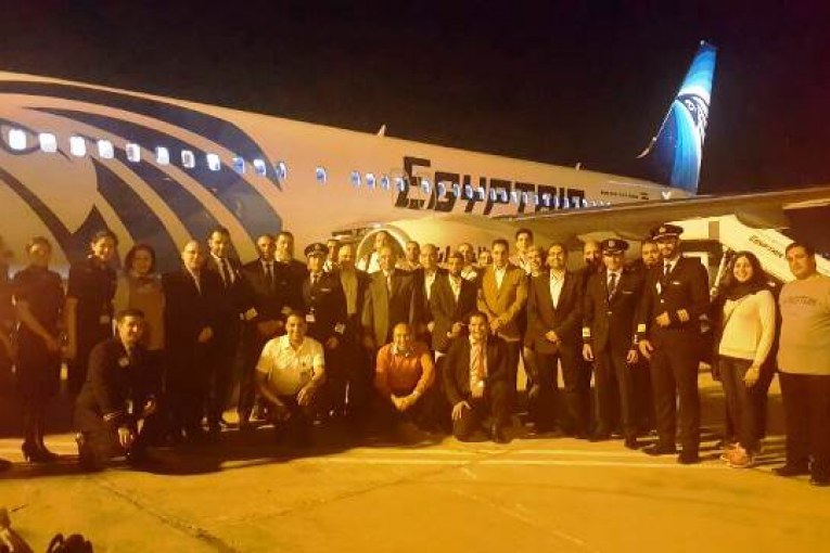 الطائرة الخامسة طراز البوينج B737/800NG الجديدة تحط بمطار القاهرة الدولى
