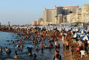 الشواطئ والمتنزهات فى الاسكندرية تشهد اقبالا كبيرا ثالت أيام العيد