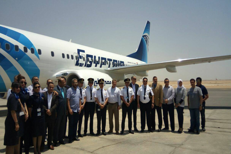انضمام الطائرة السادسة الجديدة من طراز B737/800NG لأسطول مصرللطيران