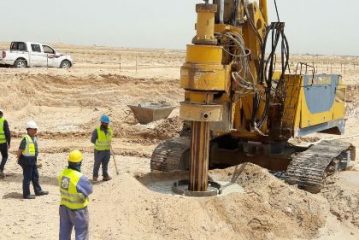 بدء إنشاء ركائز برج المراقبة لمطار كربلاء الدولي
