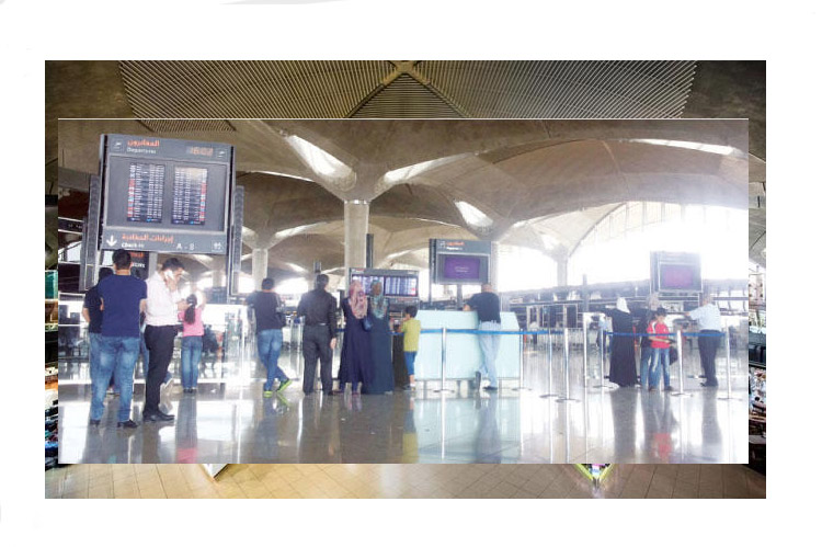 5.4 % ارتفاع حركة المسافرين فى مطار الملكة علياء