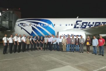 مصرللطيران تضم لاسطولها الطائرة السابعة الجديدة من طراز البوينج  B737-800 NG