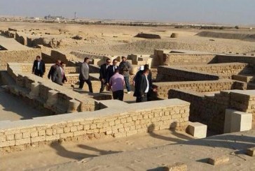 العنانى يتفقد موقع أم البريجات الأثري بمدينة الفيوم