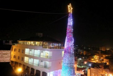 وزيرة السياحة تحتفل بإضاءة شجرة الميلاد في مادبا